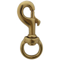 3" Solid Brass Swivel Snap Hook
