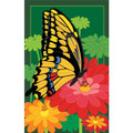 Blossoms & Butterfly House Flag 
