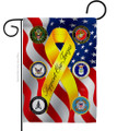 Support All Military Troops Garden Flag