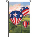 Patriotic Hot Air Balloons Garden Flag