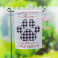 A House is not a Home Pawprint Garden Suede Flag