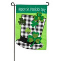 Plaid St. Patrick's Day Hat Garden Flag