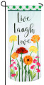 Live Laugh Love Floral Textile Flag