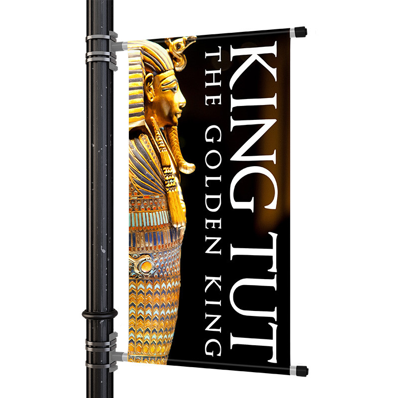 Double Sided Street Pole Banner 24 with 2 24 x 30 Vinyl Banners