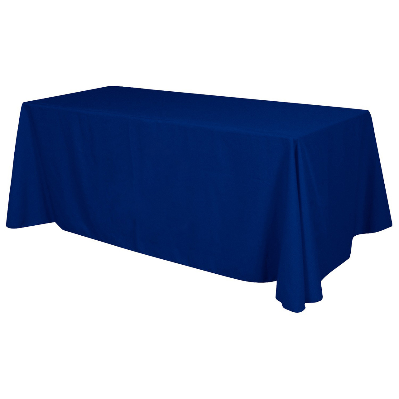 Solid Color Trade Show Table Throws 4 Sides Expo 6/8 Ft Black Blue Red White 
