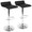 Ale Contemporary Adjustable Barstool in Black PU Leather by LumiSource - Set of 2
