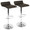 Ale Contemporary Adjustable Barstool in Brown PU Leather by LumiSource - Set of 2