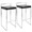 Fuji Contemporary Stackable Barstool with Black Faux Leather by LumiSource - Set of 2