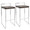 Fuji Contemporary Stackable Barstool with Brown Faux Leather by LumiSource - Set of 2