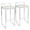 Fuji Contemporary Stackable Barstool with White Faux Leather by LumiSource - Set of 2