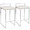 Fuji Contemporary Stackable Counter Stool in White Faux Leather by LumiSource - Set of 2