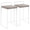 Fuji Contemporary Stackable Counter Stool in White with Stone Cowboy Fabric Cushion by LumiSource - Set of 2