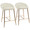 Matisse Glam 26" Counter Stool with Gold Frame and Cream Fabric by LumiSource - Set of 2