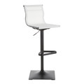 Mirage Contemporary Barstool in Black Metal and White Mesh Fabric by LumiSource