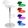 Spyra Contemporary Light Up and Height Adjustable Bar Stool in Multi by LumiSource