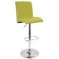 Tintori Contemporary Adjustable Barstool with Swivel in Green by LumiSource