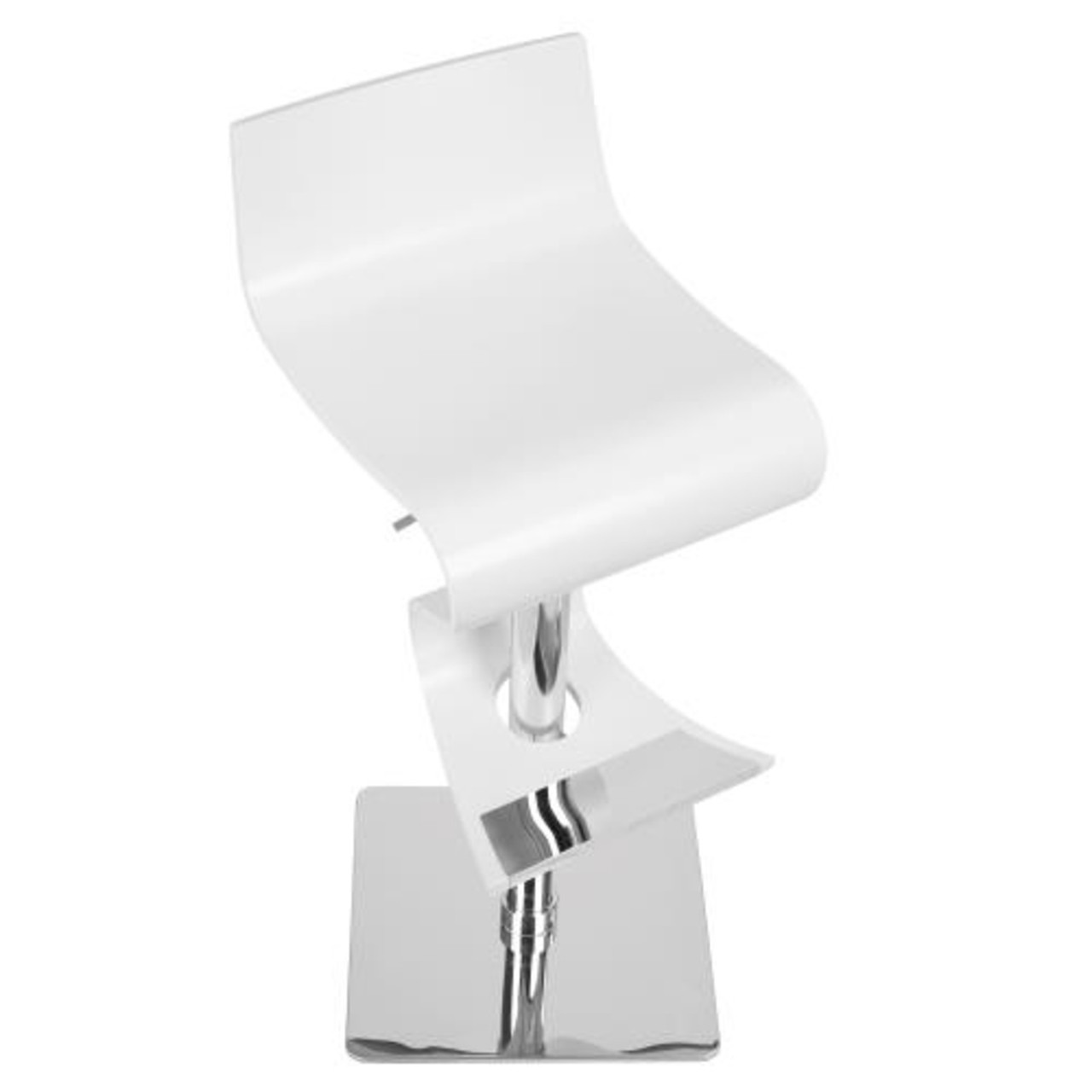 viva contemporary white wood adjustable barstool