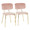 Bouton Contemporary/Glam Chair in Gold Metal and Blush Pink Velvet by LumiSource - Set of 2
