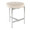 Chloe Contemporary Vanity Stool in Chrome and White Velvet by LumiSource