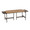 Chloe Contemporary Bench in Antique Metal and Camel Faux Leather with Espresso Wood Accents by LumiSource