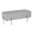 Daniella Contemporary Bench in Black Metal and Grey Fabric by LumiSource