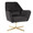 Diana Contemporary Lounge Chair in Gold Metal and Black Velvet by LumiSource
