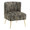 Fran Contemporary Slipper Chair in Gold Metal and Grey Fabric by LumiSource