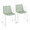 Matcha Contemporary Chair in Chrome and Green by LumiSource - Set of 2