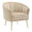 Tania Contemporary/Glam Accent Chair in Gold Metal and Champagne Velvet by LumiSource