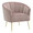 Tania Contemporary/Glam Accent Chair in Gold Metal and Blush Pink Velvet by LumiSource