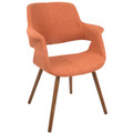 Vintage Flair Mid-Century Modern Chair in Orange by LumiSource
