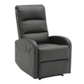 Dormi Contemporary Recliner Chair in Black Faux Leather by LumiSource