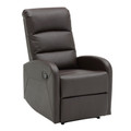 Dormi Contemporary Recliner Chair in Brown Faux Leather by LumiSource