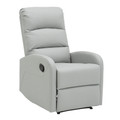 Dormi Contemporary Recliner Chair in Light Grey Faux Leather by LumiSource