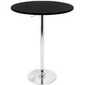 Elia Contemporary Adjustable Bar Table in Black by LumiSource