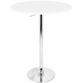 Elia Contemporary Adjustable Bar Table in White by LumiSource