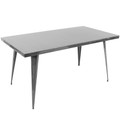 Austin Industrial Dining Table in Brushed Silver by LumiSource