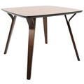 Folia Mid-Century Modern Dinette Table in Walnut by LumiSource