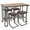 Roman 5-Piece Industrial Counter Height Dining Set in Antique and Brown by LumiSource
