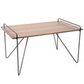 Loft Mid-Century Modern Coffee Table in Walnut and Black by LumiSource
