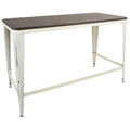 Pia Industrial Desk in Vintage Cream and Espresso by LumiSource