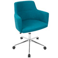 Andrew Contemporary Adjustable Office Chair in Teal by LumiSource