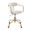 Demi Contemporary Office Chair in Gold Metal and Cream Velvet by LumiSource