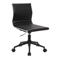 Masters Industrial Task Chair in Black Base and Black Faux Leather by LumiSource