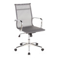 Mirage Contemporary Office Chair in Chrome and Silver by LumiSource