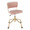 Tania Contemporary Task Chair in Gold Metal and Pink Velvet by LumiSource