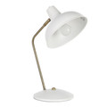 Darby Contemporary Table Lamp in White Metal with Gold Accent by LumiSource
