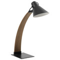 Noah Mid-Century Modern Table Lamp in Walnut and Black by LumiSource