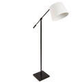 Piper Industrial Floor Lamp in Antique with Cream Shade by LumiSource