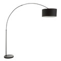 Salon Contemporary Floor Lamp with Black Base and Black Shade by LumiSource